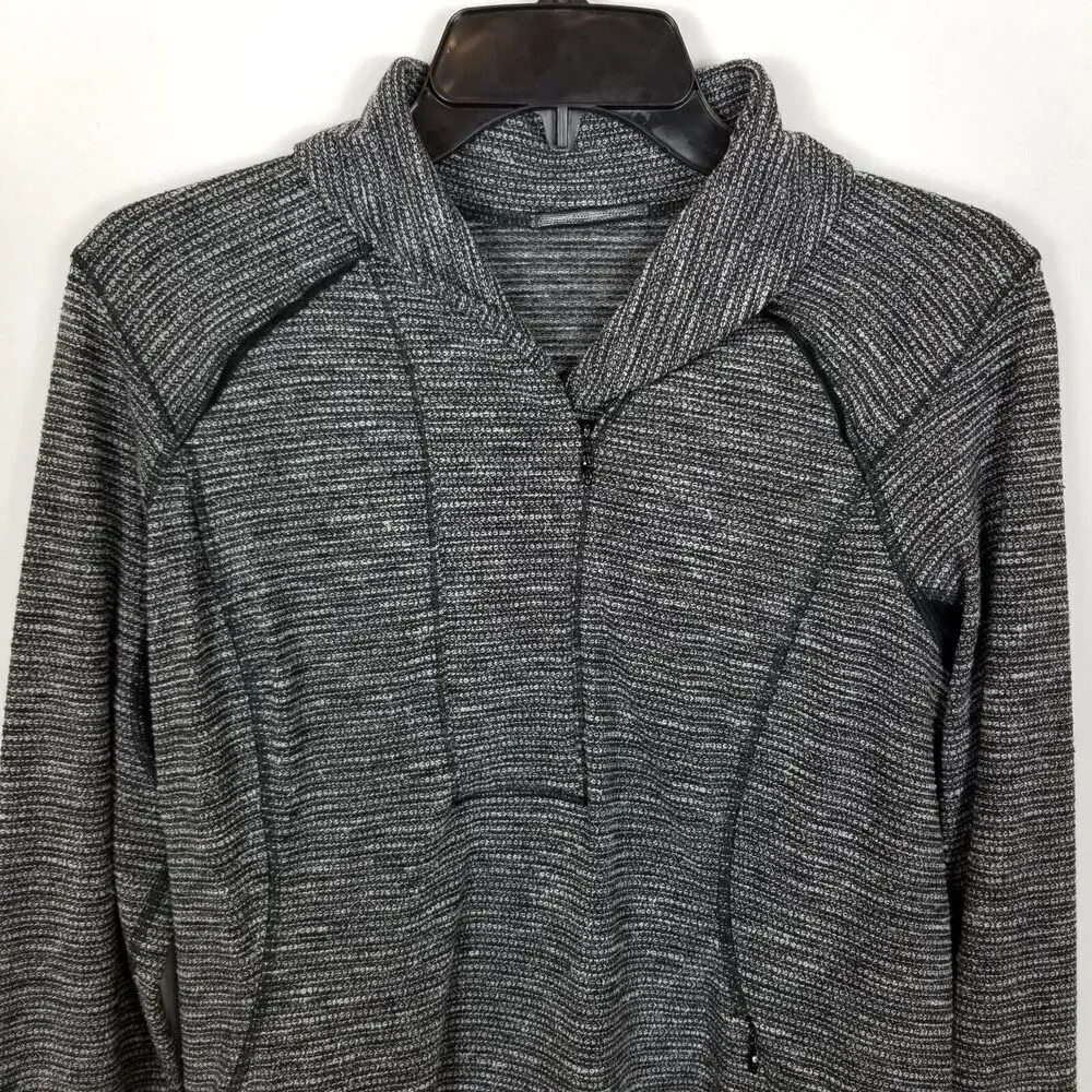 Lululemon Think Fast Pullover Heathered Herringbone Athletic‎ Sweatshirt Size 12